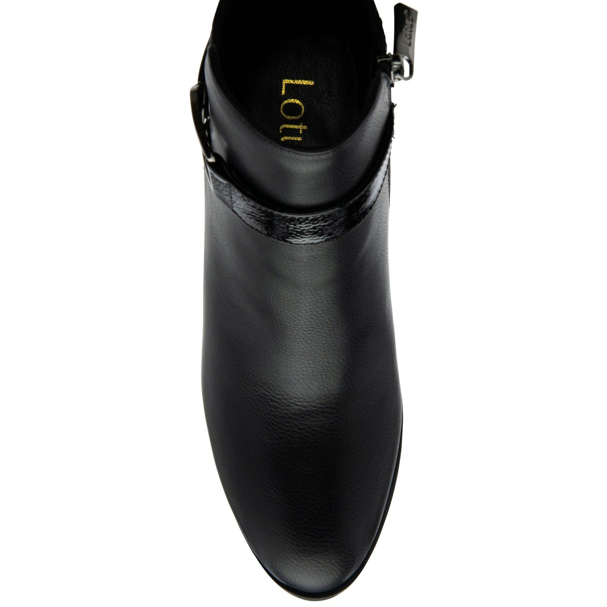 Lotus Adelaide Ladies Black Side Zip Ankle Boots-elevate your sole