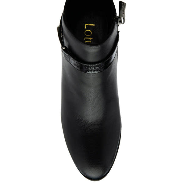 Lotus Adelaide Ladies Black Side Zip Ankle Boots-elevate your sole