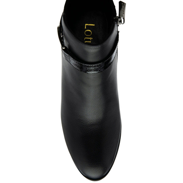 Lotus Adelaide Ladies Black Side Zip Ankle Boots-elevate your sole