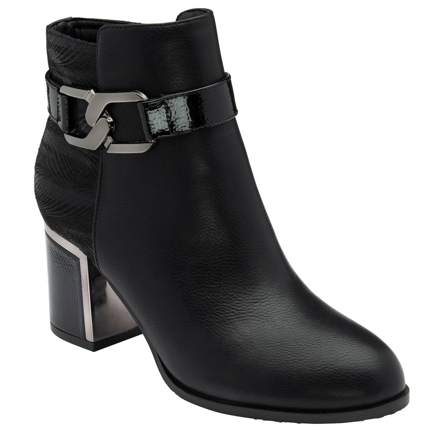 Lotus Adelaide Ladies Black Side Zip Ankle Boots-elevate your sole