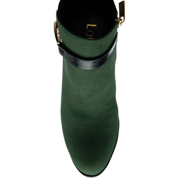 Lotus Adelaide Ladies Green Side Zip Ankle Boots-elevate your sole