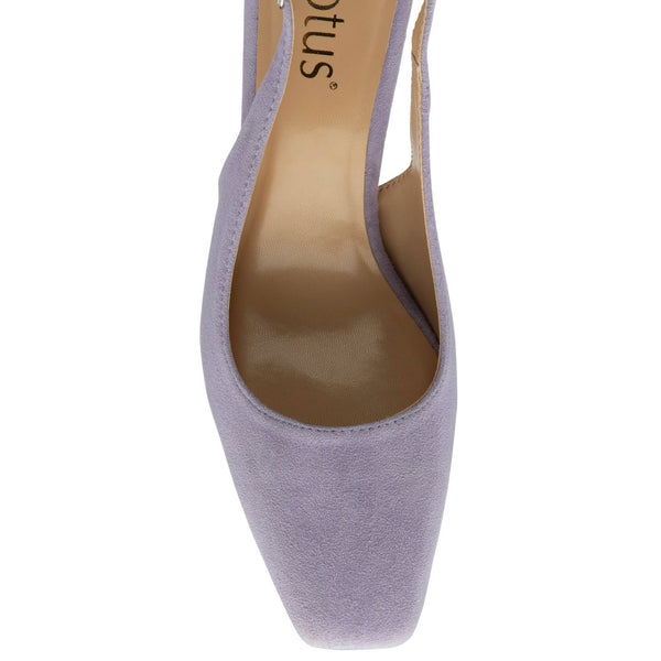 Lotus Anita Ladies Lilac Suede Sling Back Heels-elevate your sole