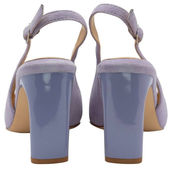 Lotus Anita Ladies Lilac Suede Sling Back Heels-elevate your sole
