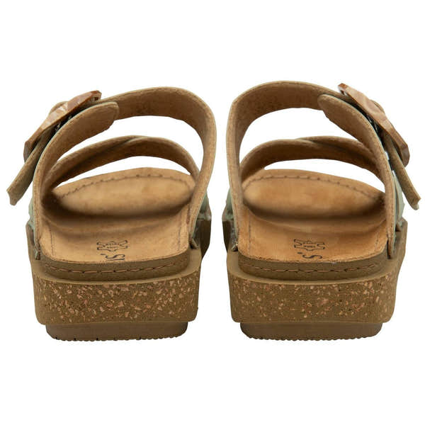 Lotus Assenza Ladies Green Slider Sandals-elevate your sole