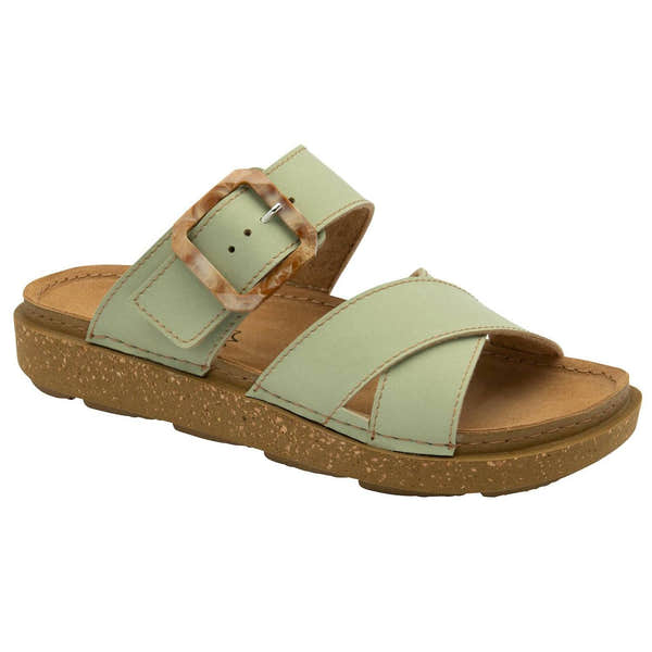 Lotus Assenza Ladies Green Slider Sandals-elevate your sole