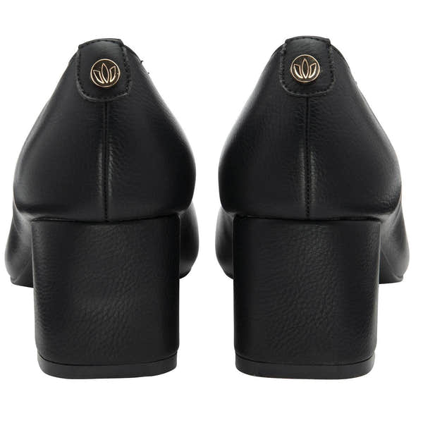 Lotus Aubrey Ladies Black Matt Slip On Heels-elevate your sole