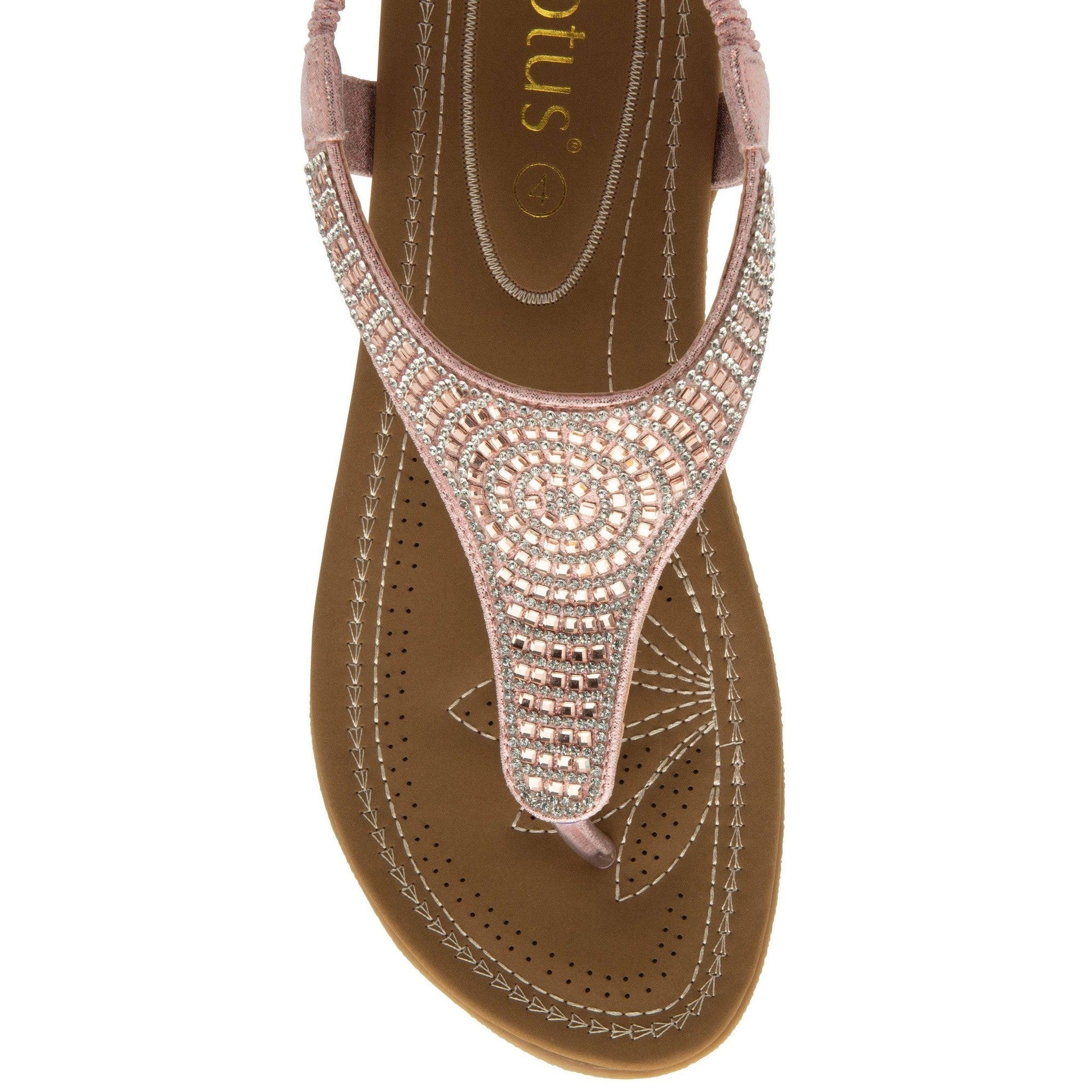 Lotus Aura Ladies Pink T-bar Sandals-elevate your sole