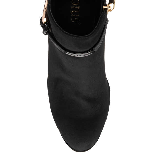 Lotus Autumn Ladies Black Textile Side Zip Ankle Boots-elevate your sole
