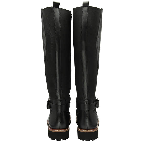 Lotus Belvedere Ladies Black Leather Side Zip Knee High Boots-elevate your sole