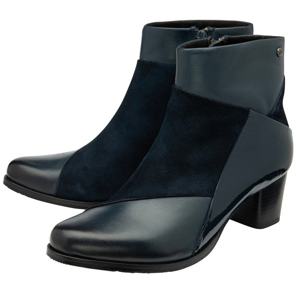 Lotus Booker Ladies Black Leather Side Zip Ankle Boots-elevate your sole