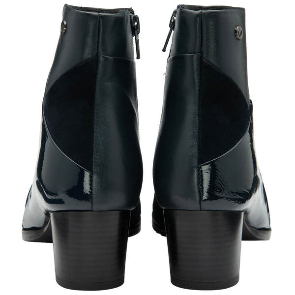 Lotus Booker Ladies Black Leather Side Zip Ankle Boots-elevate your sole
