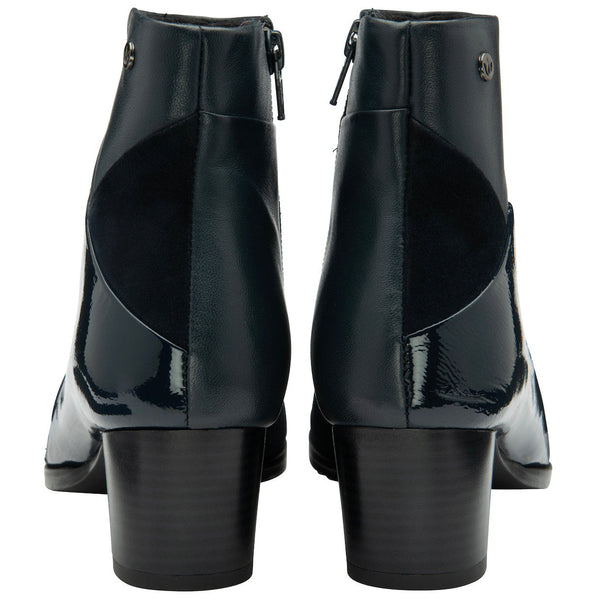 Lotus Booker Ladies Black Leather Side Zip Ankle Boots-elevate your sole