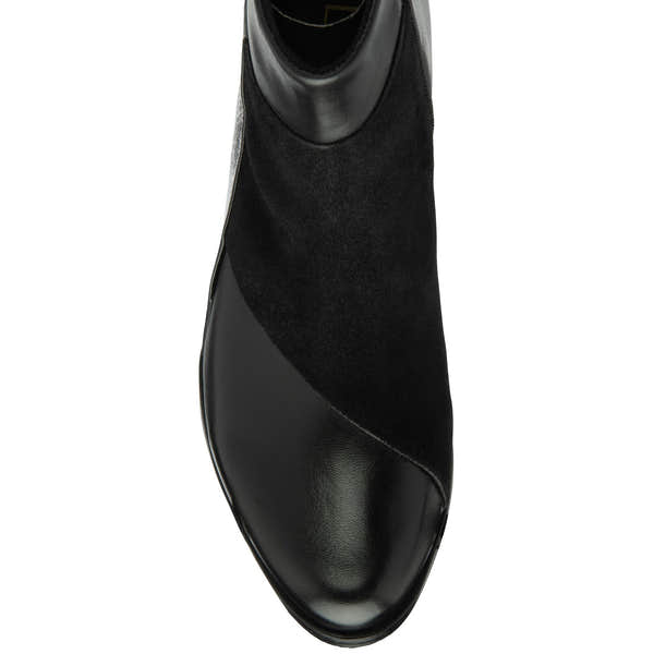 Lotus Booker Ladies Navy Leather Side Zip Ankle Boots-elevate your sole