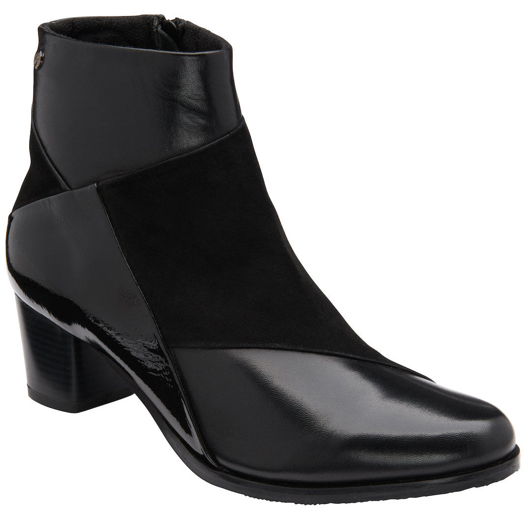Lotus Booker Ladies Navy Leather Side Zip Ankle Boots-elevate your sole
