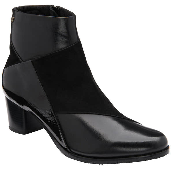 Lotus Booker Ladies Navy Leather Side Zip Ankle Boots-elevate your sole