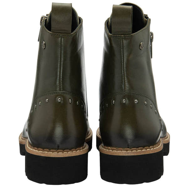 Lotus Braxton Ladies Black Leather Zip & Lace Ankle Boots-elevate your sole
