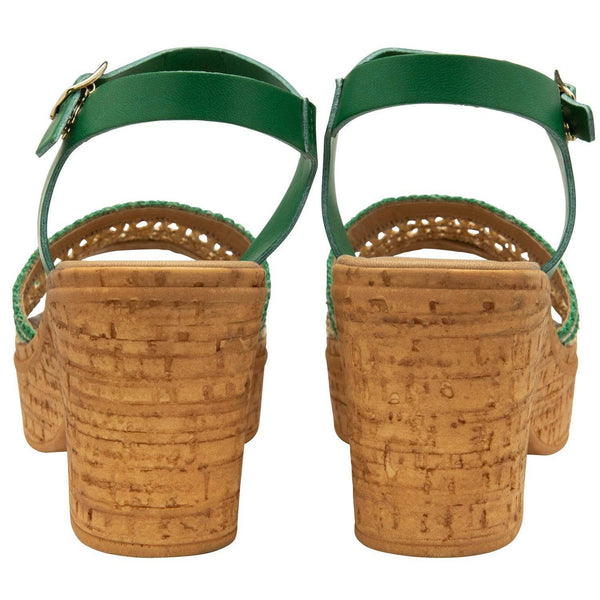 Lotus Chelsia Ladies Italian Green Buckle Sandals-elevate your sole