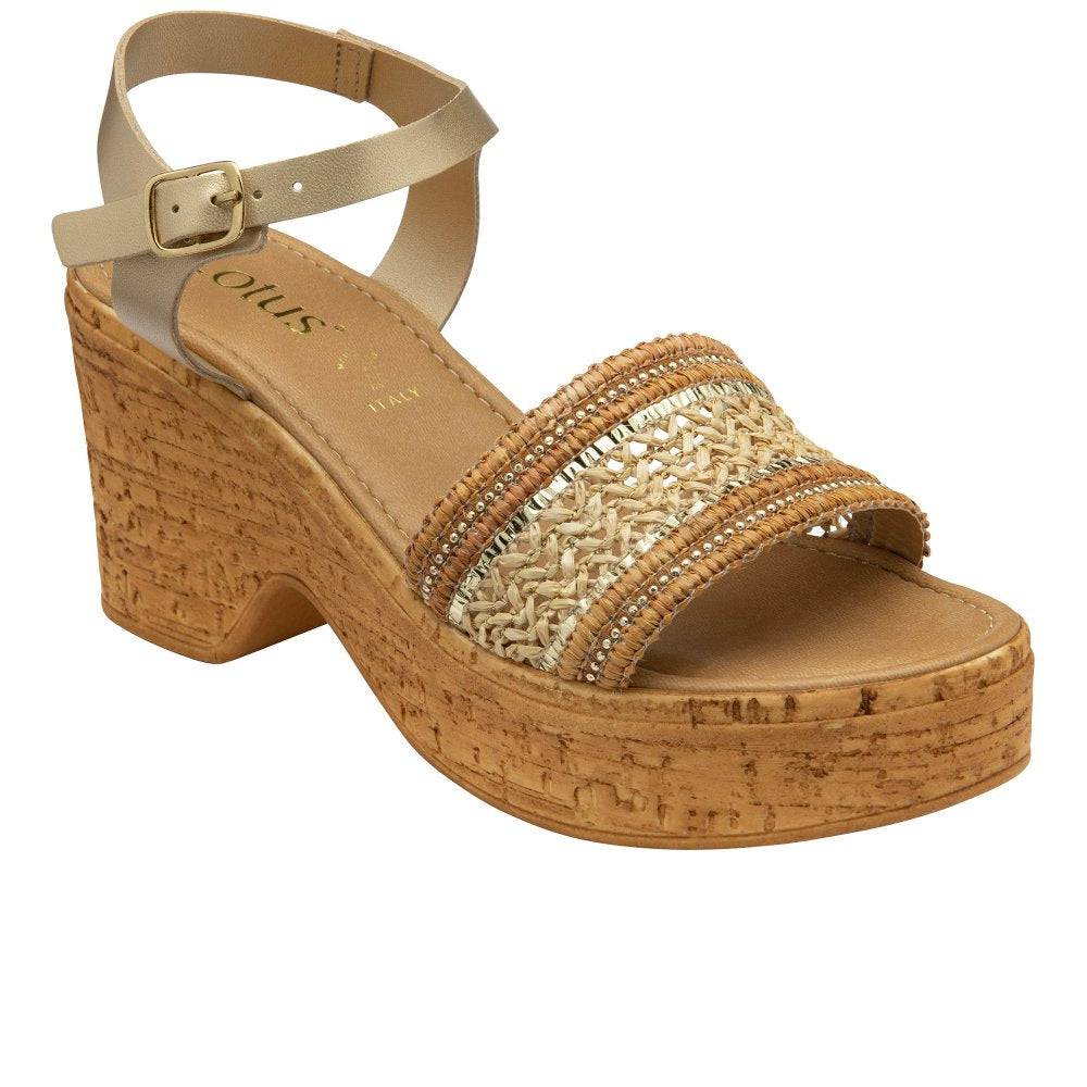 Lotus Chelsia Ladies Italian Natural Buckle Sandals-elevate your sole