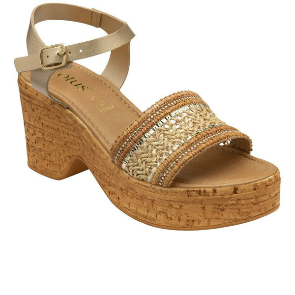 Lotus Chelsia Ladies Italian Natural Buckle Sandals-elevate your sole