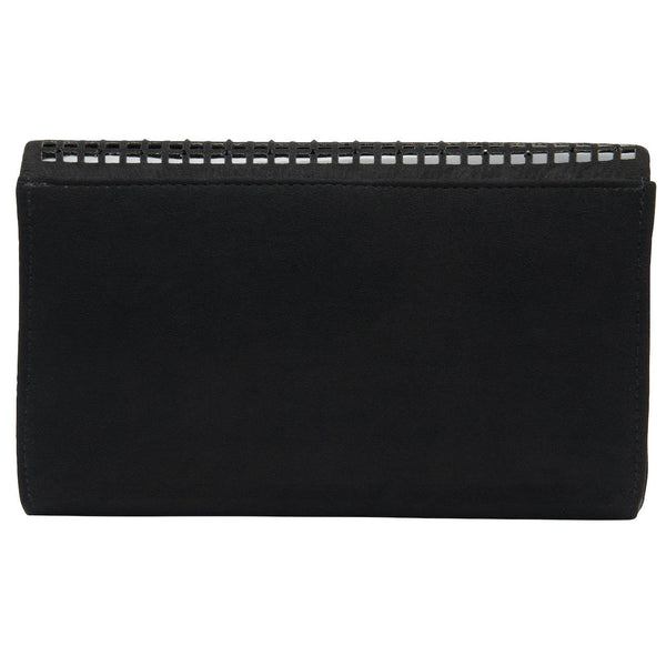 Lotus Dillard Black/Diamante Clutch Bag-elevate your sole