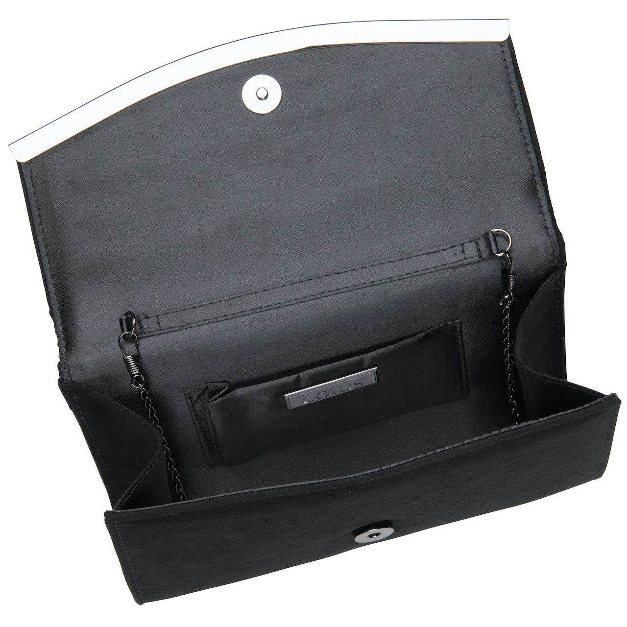 Lotus Dillard Black/Diamante Clutch Bag-elevate your sole