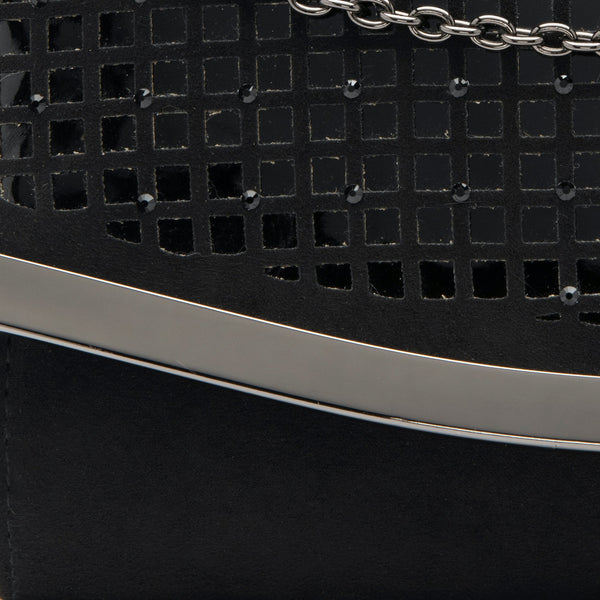 Lotus Dillard Black/Diamante Clutch Bag-elevate your sole