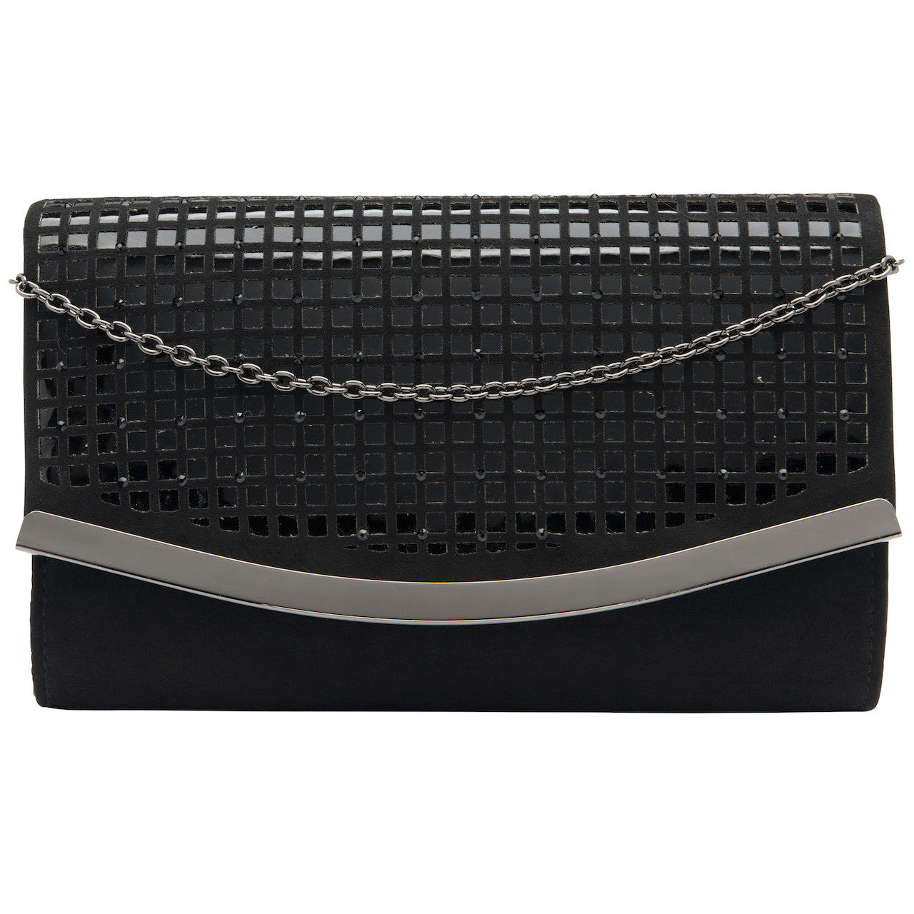 Lotus Dillard Black/Diamante Clutch Bag-elevate your sole