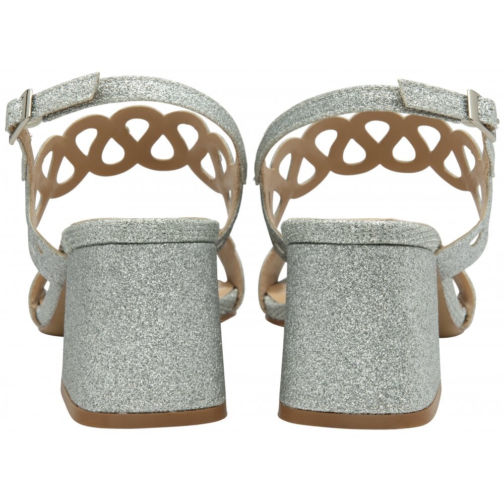 Lotus Dion Ladies Silver Textile Buckle Sandals-elevate your sole