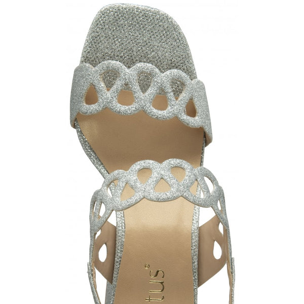 Lotus Dion Ladies Silver Textile Buckle Sandals-elevate your sole
