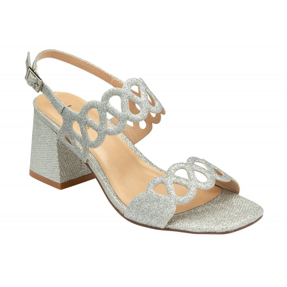 Lotus Dion Ladies Silver Textile Buckle Sandals-elevate your sole