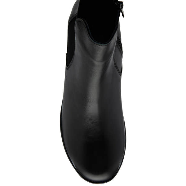 Lotus Dresden Ladies Black Leather Side Zip Ankle Boots-elevate your sole