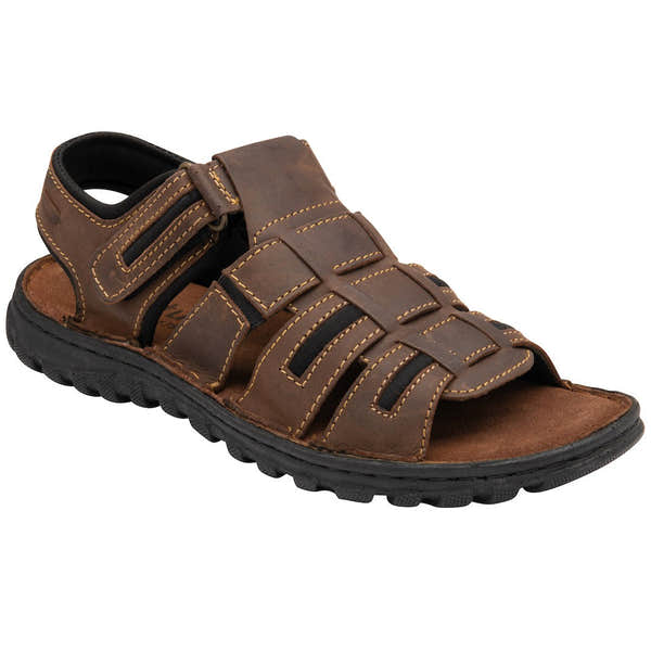 Lotus Dylan UMP031 Mens Brown Leather Touch Fastening Sandals-elevate your sole