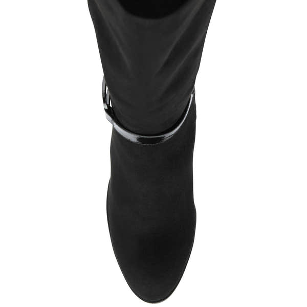 Lotus Elsa Ladies Black Textile Side Zip Mid-Calf Boots-elevate your sole