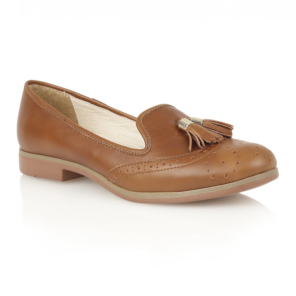 Lotus Glady Brown Leather Loafer Shoes - elevate your sole