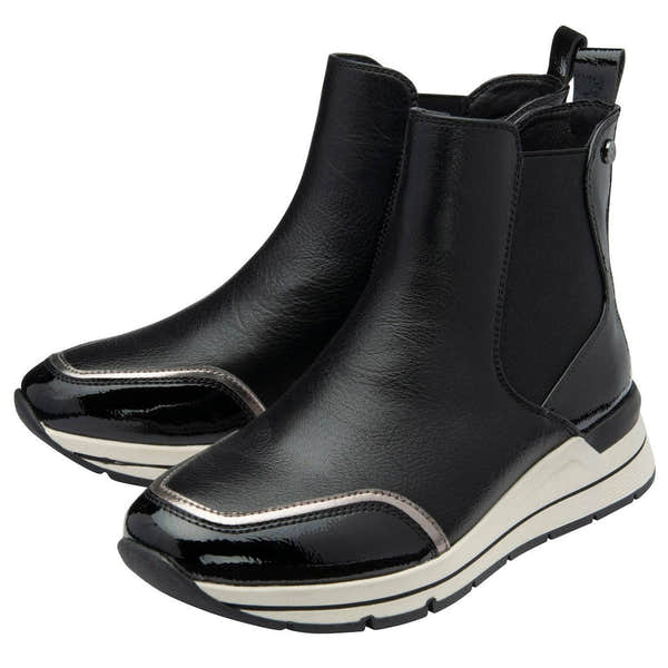 Lotus Ivana Ladies Black Pull On & Zip Ankle Boots-elevate your sole