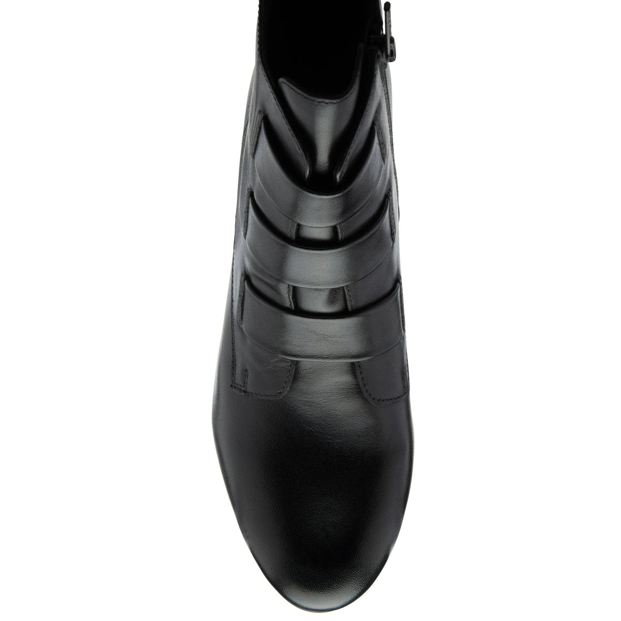 Lotus Lorissa Ladies Black Leather Side Zip Ankle Boots-elevate your sole