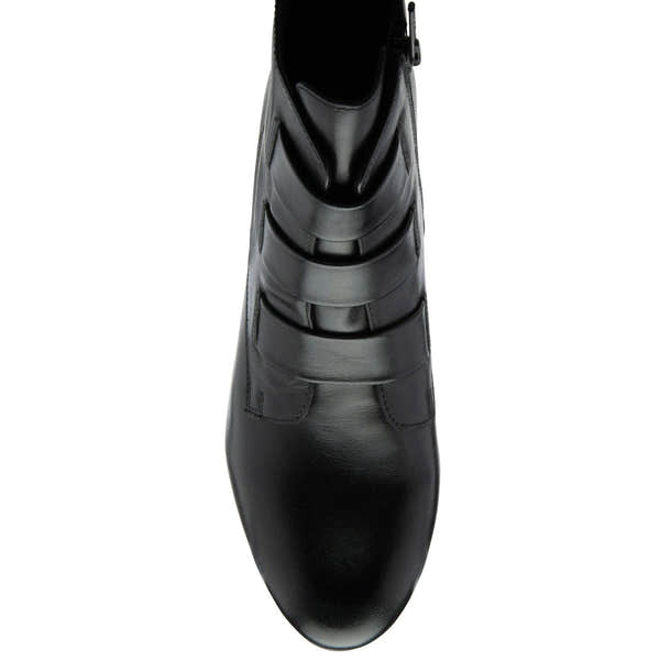 Lotus Lorissa Ladies Black Leather Side Zip Ankle Boots-elevate your sole
