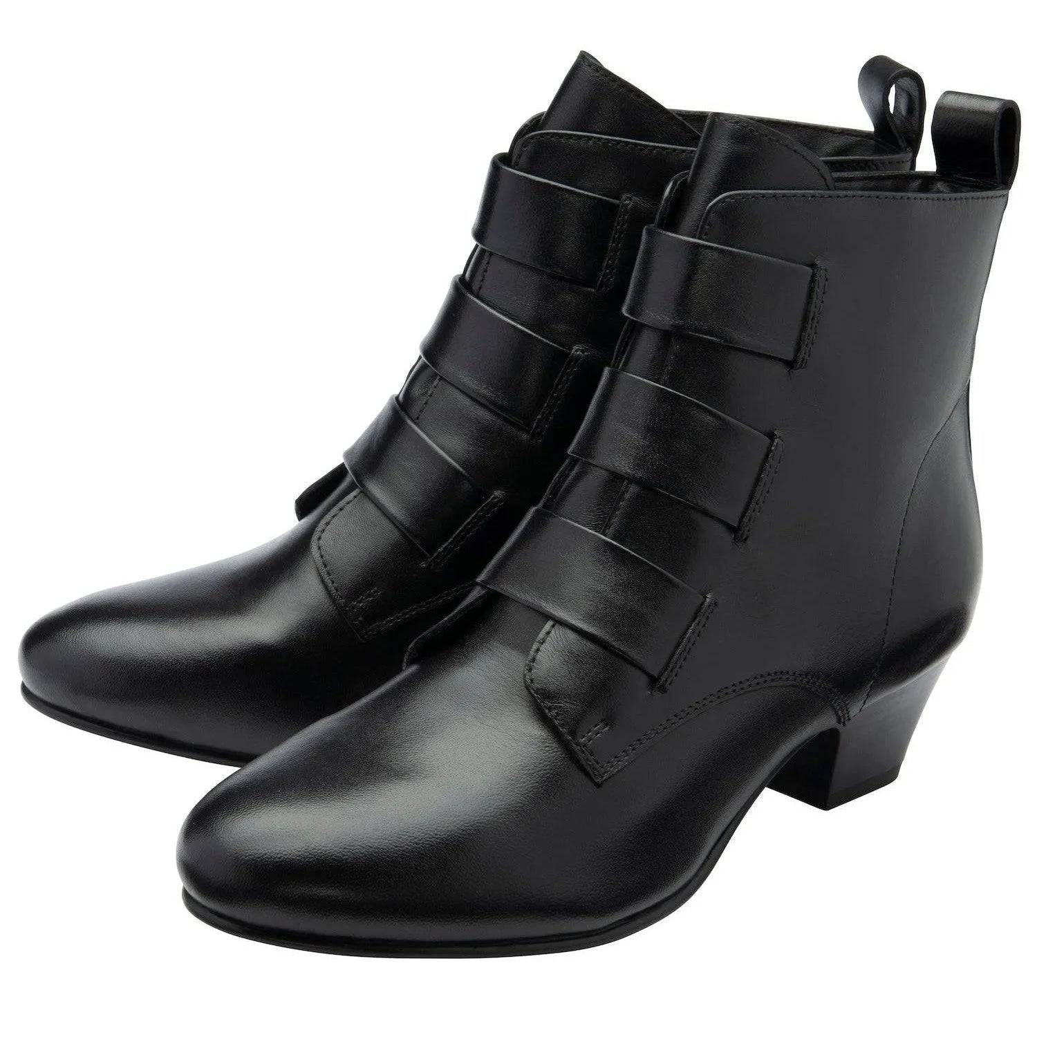 Lotus Lorissa Ladies Black Leather Side Zip Ankle Boots-elevate your sole