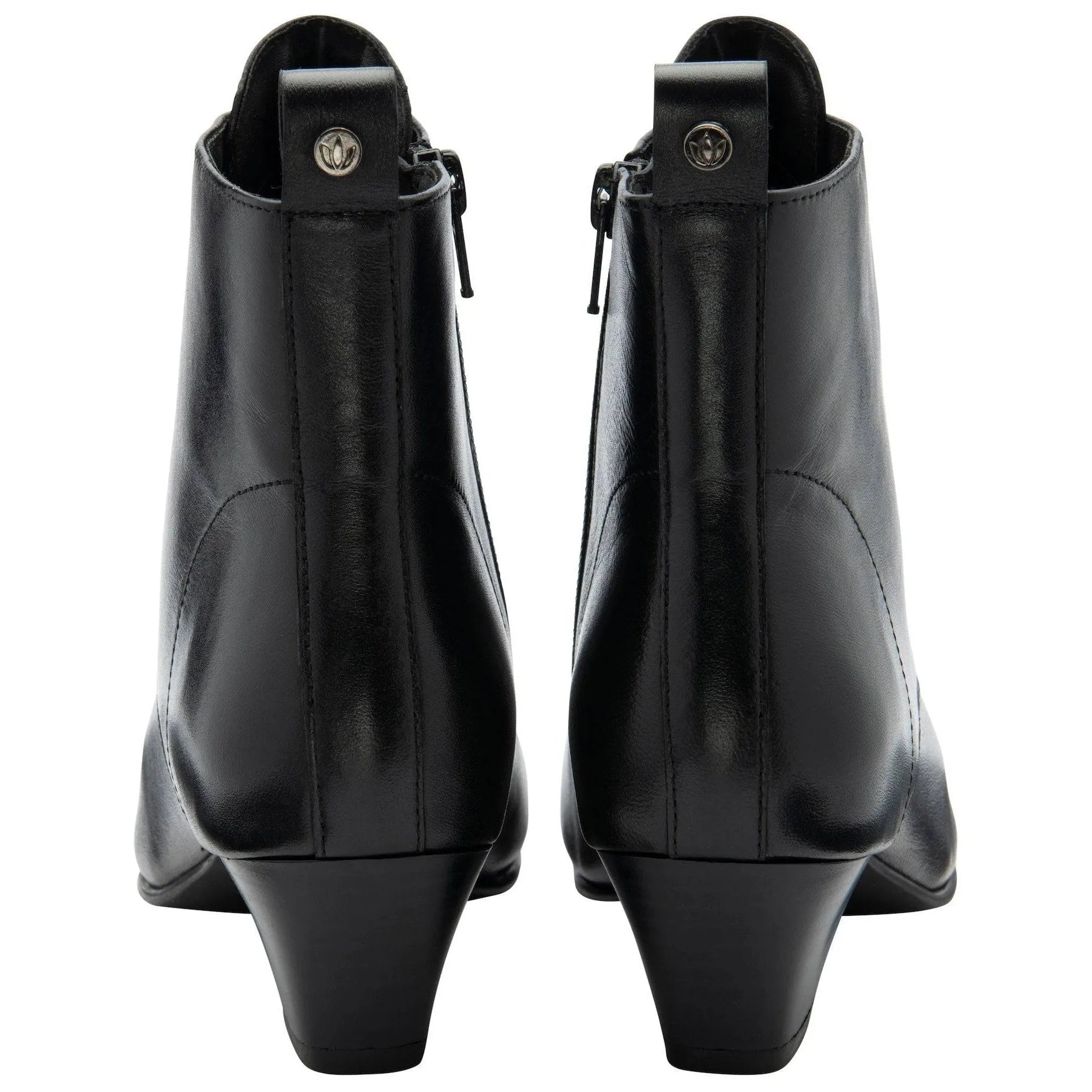 Lotus Lorissa Ladies Black Leather Side Zip Ankle Boots-elevate your sole