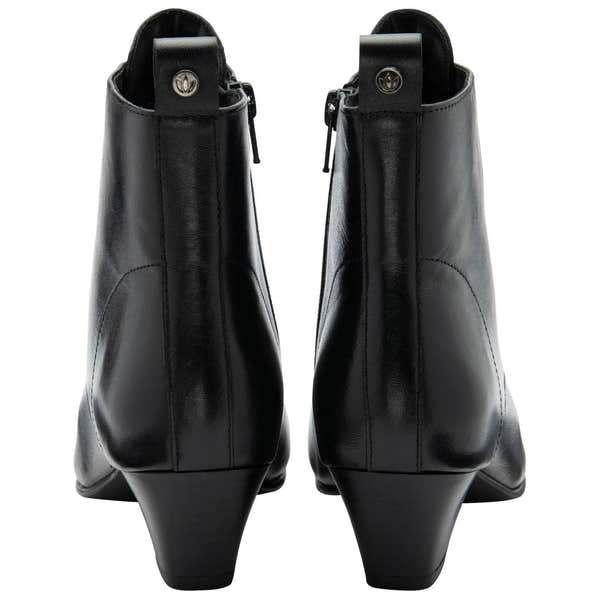Lotus Lorissa Ladies Black Leather Side Zip Ankle Boots-elevate your sole
