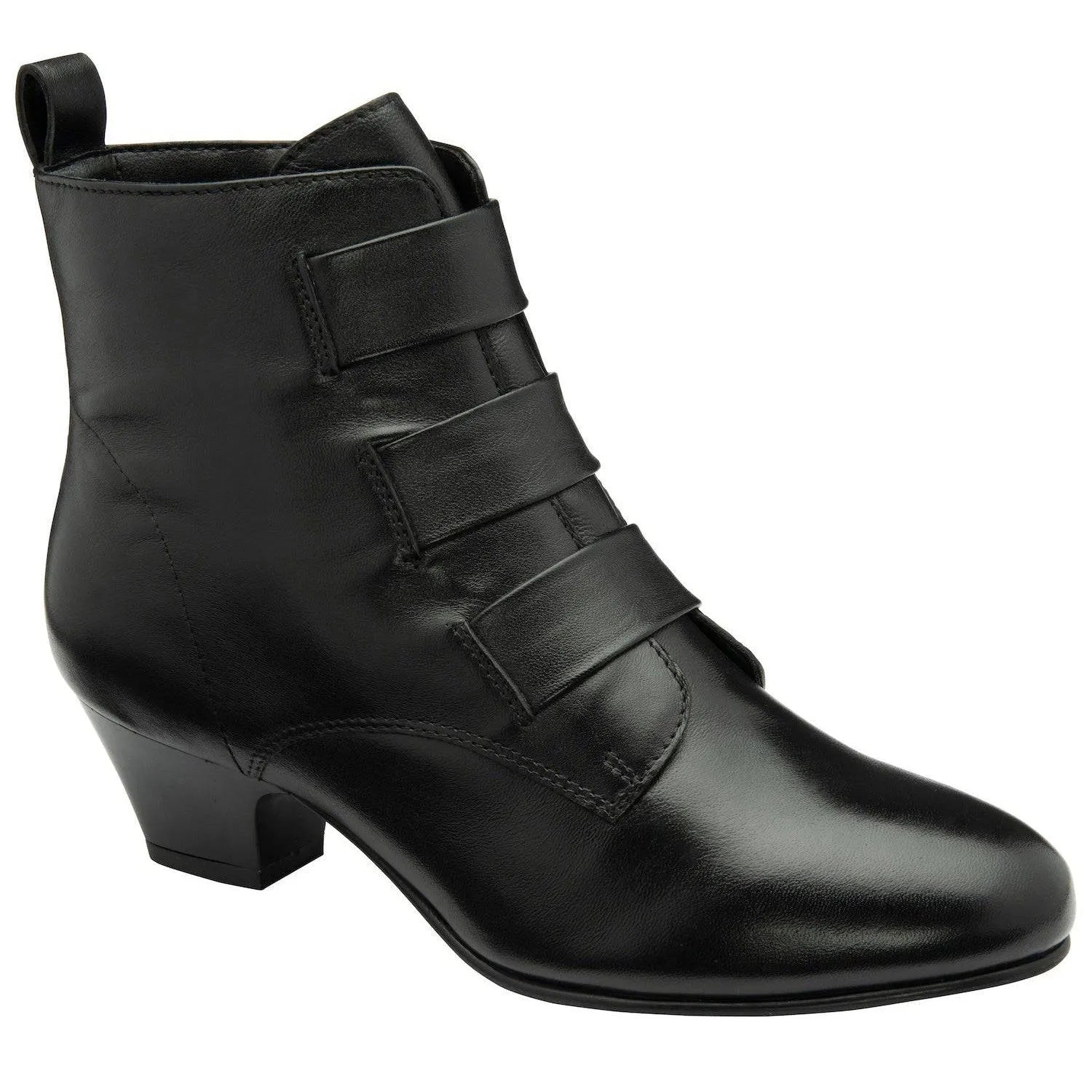 Lotus Lorissa Ladies Black Leather Side Zip Ankle Boots-elevate your sole