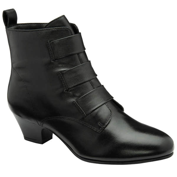 Lotus Lorissa Ladies Black Leather Side Zip Ankle Boots-elevate your sole