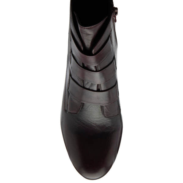 Lotus Lorissa Ladies Purple Leather Side Zip Ankle Boots-elevate your sole