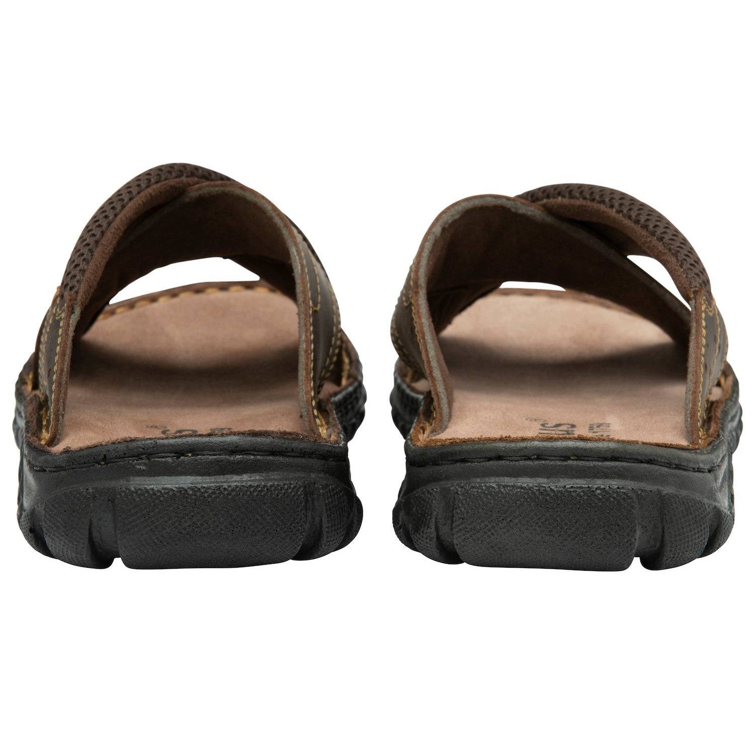 Lotus Mikey Mens Brown Leather Slider Sandals-elevate your sole