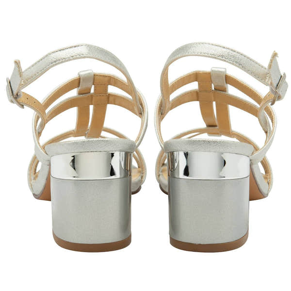 Lotus Mirella Ladies Silver Sling Back Heels-elevate your sole