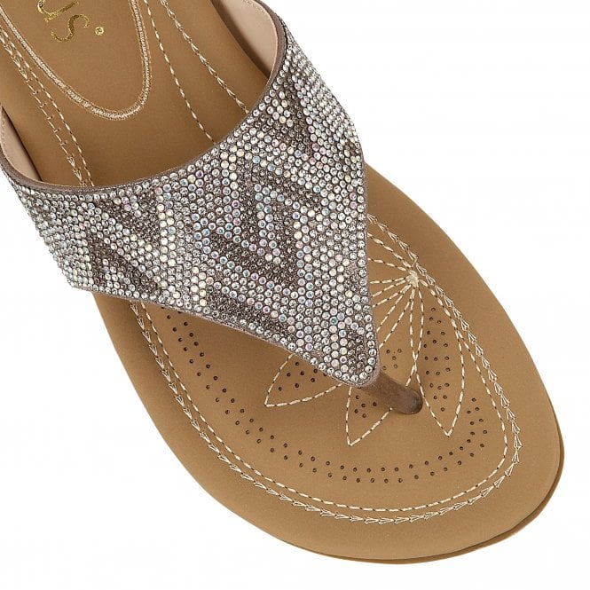 Lotus Patti Silver/Diamante - elevate your sole