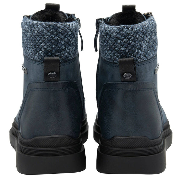 Lotus Saundra Ladies Blue Waterproof Zip & Lace Ankle Boots-elevate your sole
