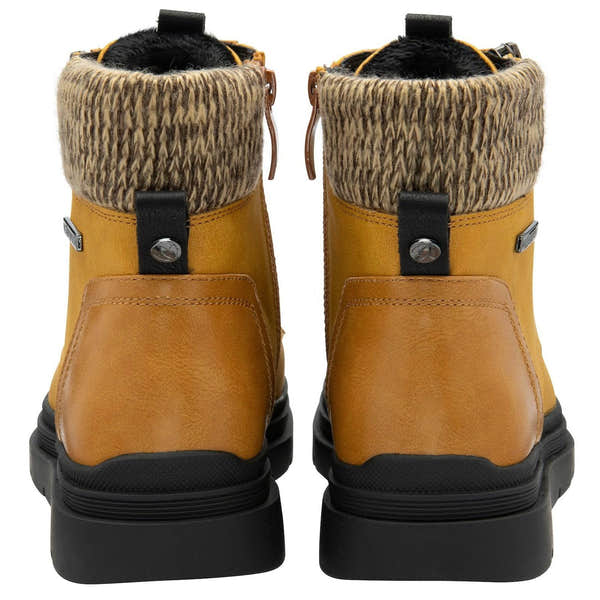 Lotus Saundra Ladies Mustard Waterproof Zip & Lace Ankle Boots-elevate your sole