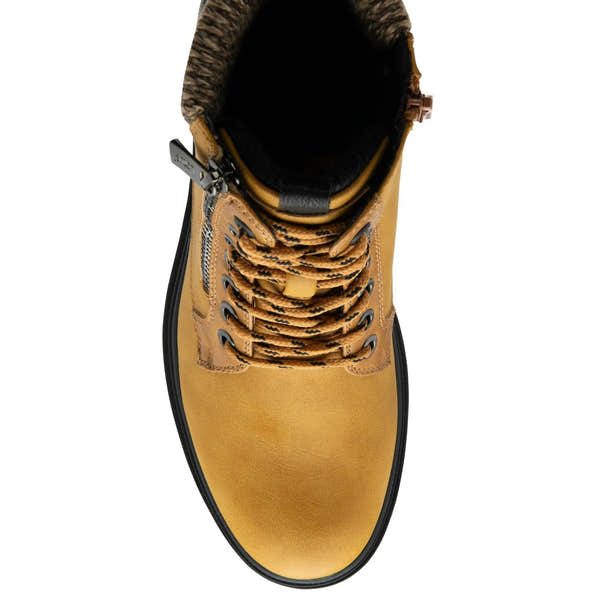 Lotus Saundra Ladies Mustard Waterproof Zip & Lace Ankle Boots-elevate your sole