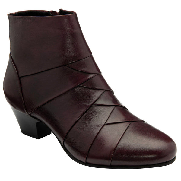 Lotus Tara Ladies Purple Leather Side Zip Ankle Boots-elevate your sole